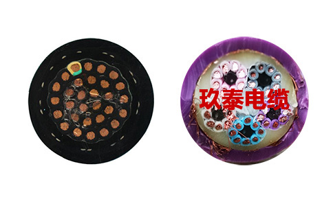 拖鏈用電線電纜識(shí)別可通過拖鏈電纜內(nèi)部結(jié)構(gòu)是分層絞合還是分束絞合